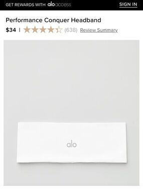 ALO Yoga White Performance Headband